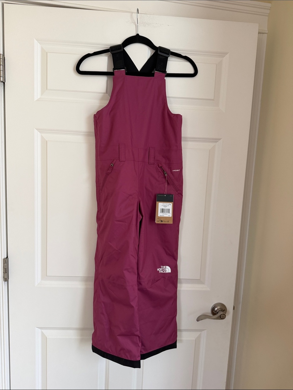 The North Face Kids' Pink Snow Bib One-Piece